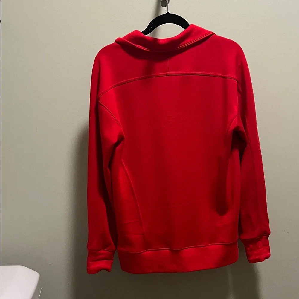 SPANX Red Long Sleeve 1/2 Zip Tunic - Picture 4 of 5